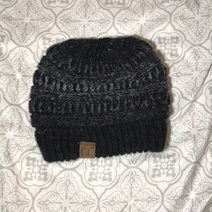 C.C bun top beanie